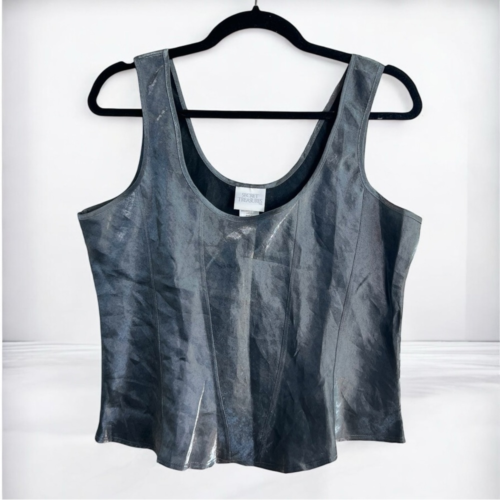 Vintage Metallic Tank Top by Secret Treasures - Size Large